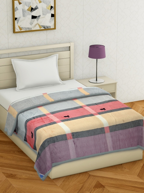 

BOMBAY DYEING Multicoloured Checked Mild Winter 210 GSM Single Bed Blanket, Multi