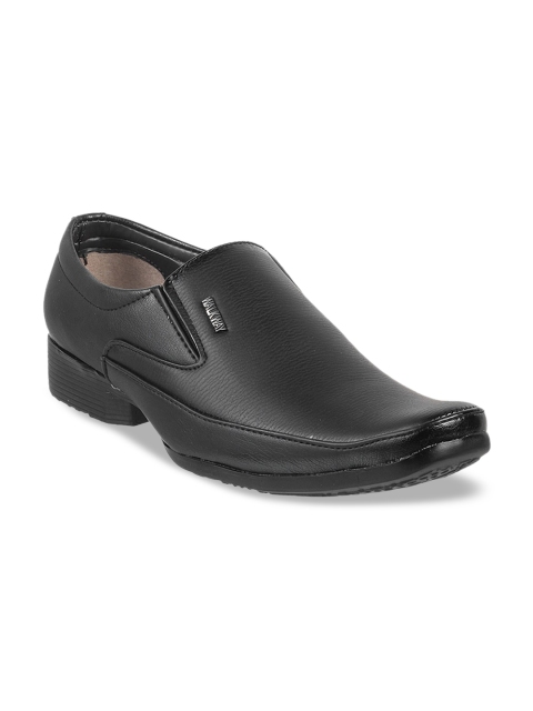 

WALKWAY Men Black Solid Formal Slip-Ons