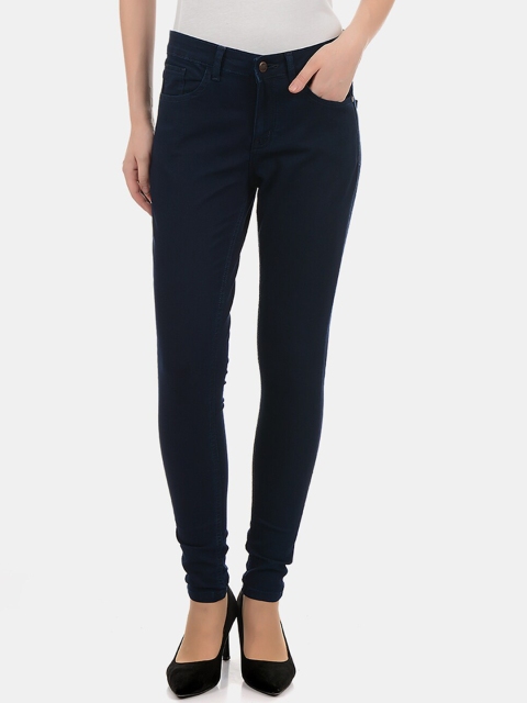 

Carrera Women Blue Skinny Fit Mid-Rise Clean Look Stretchable Jeans
