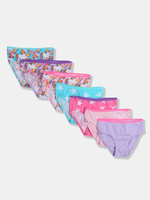 

The Childrens Place Girls Pack Of 7 Assorted Basic Unicorn Briefs 30086341013