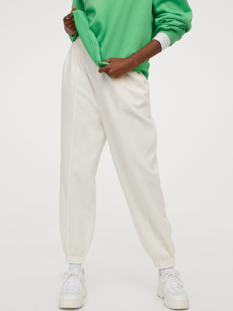 

H&M Women White Solid Oversized Joggers