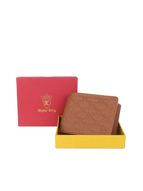 

STYLER KING Men Brown Solid Two Fold Wallet