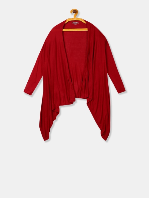 

Cherokee Girls Red Solid Open Front Shrug