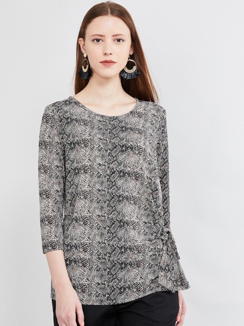 

max Women Black Printed Top