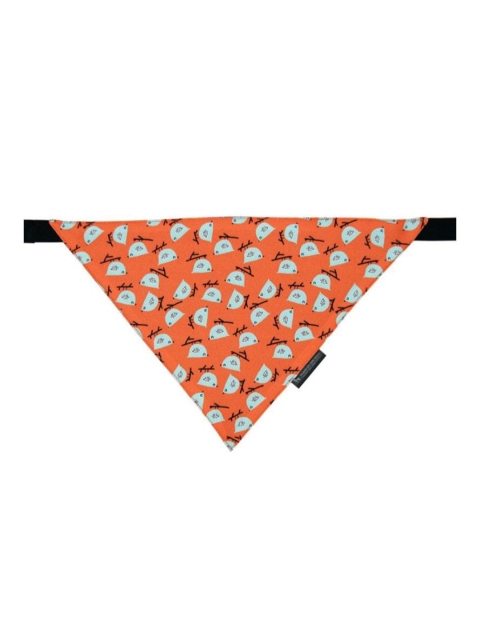 

Heads Up For Tails Orange Printed Birdie Dog Bandana