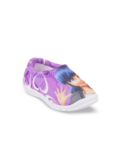 

WALKWAY Girls Purple Printed Ballerinas
