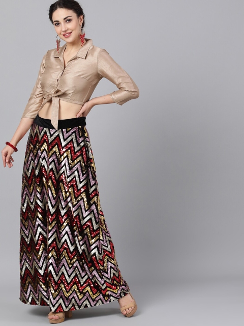 

AKS Couture Multicoloured Ready to Wear Lehenga with Blouse, Multi