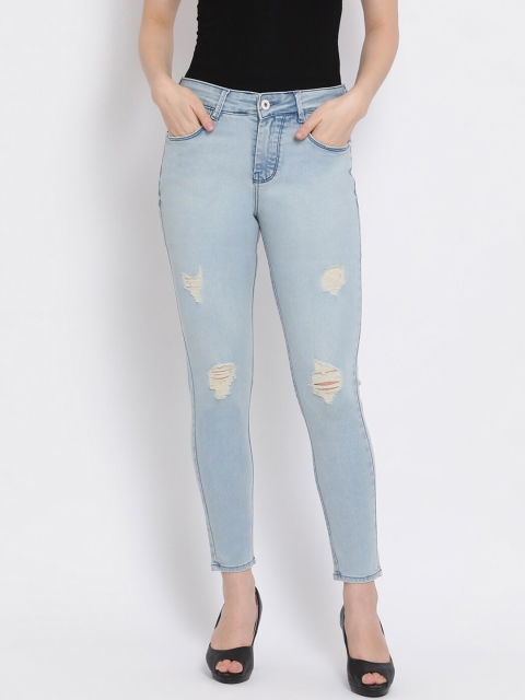 

Code 61 Women Blue Skinny Fit Mid-Rise Mildly Distressed Stretchable Jeans