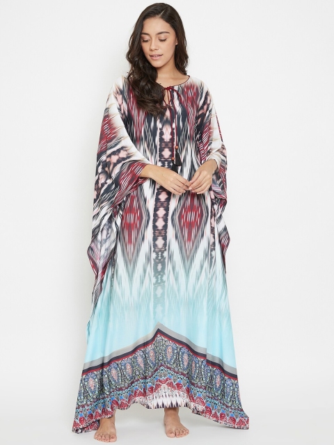 

The Kaftan Company Multicoloured Printed Kaftan Nightdress, Multi