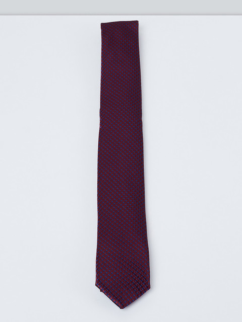 

max Red & Blue Woven Design Broad Tie