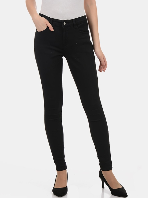 

Carrera Women Black Skinny Fit Mid-Rise Clean Look Stretchable Jeans