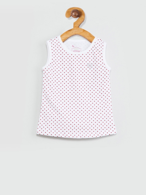 

max Girls White Printed Top