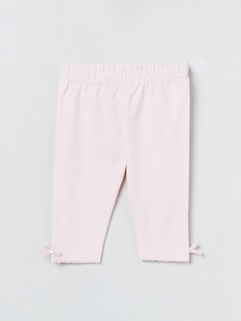 

max Girls Pink Solid Ankle-Length Leggings