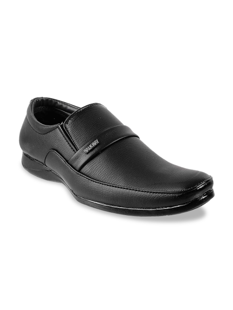 

WALKWAY Men Black Solid Formal Slip-Ons