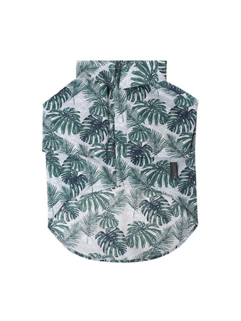 

Heads Up For Tails Green & Blue Tropical Print Dog Shirt