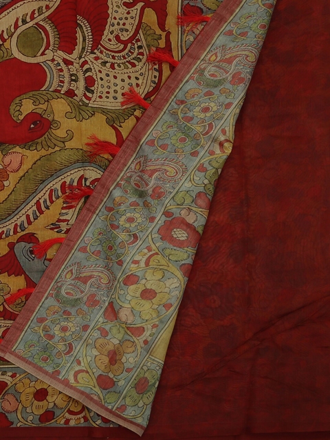 

Pothys Maroon Printed Pure Cotton Saree
