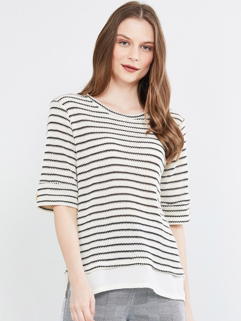 

max Women Off-White Solid Top