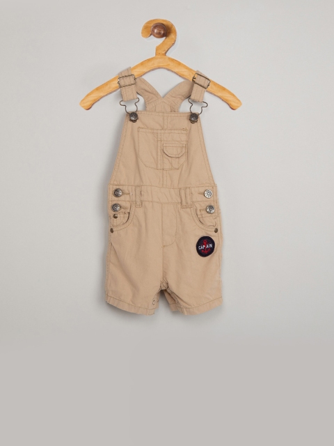 

max Kids Beige Solid Dungarees