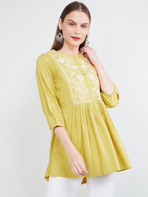

max Green Embroidered Tunic