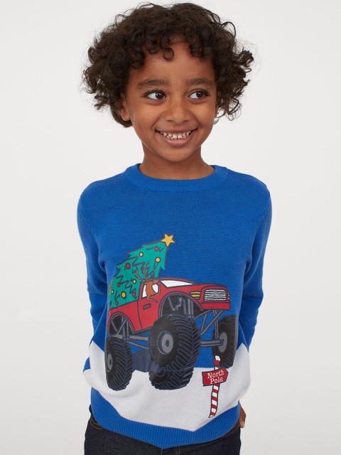 

H&M Boys Blue Fine-Knit Jumper