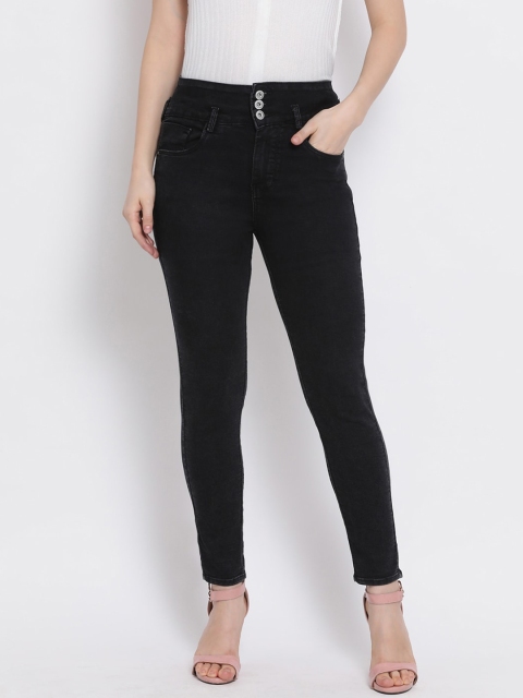 

Code 61 Women Black Skinny Fit High-Rise Clean Look Stretchable Jeans