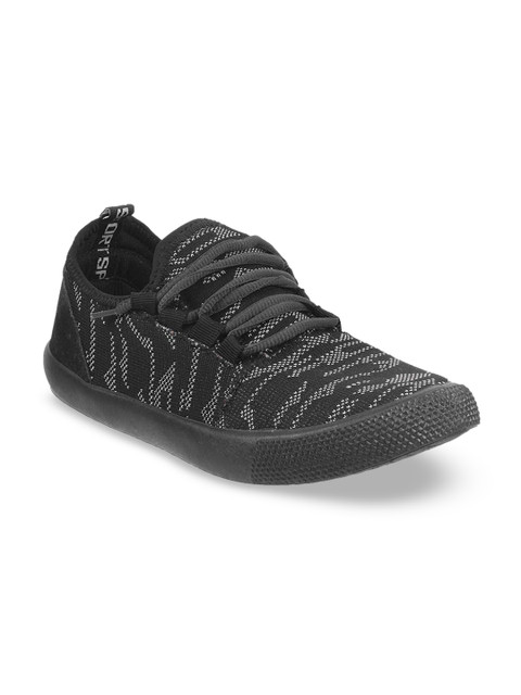 

WALKWAY by Metro Men Black Solid Sneakers