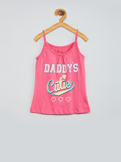 

max Girls Pink & White Printed A-Line Top