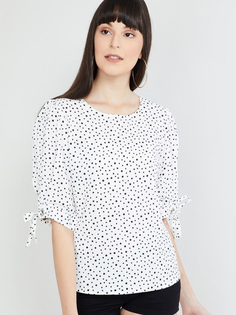

max Women White Printed Top
