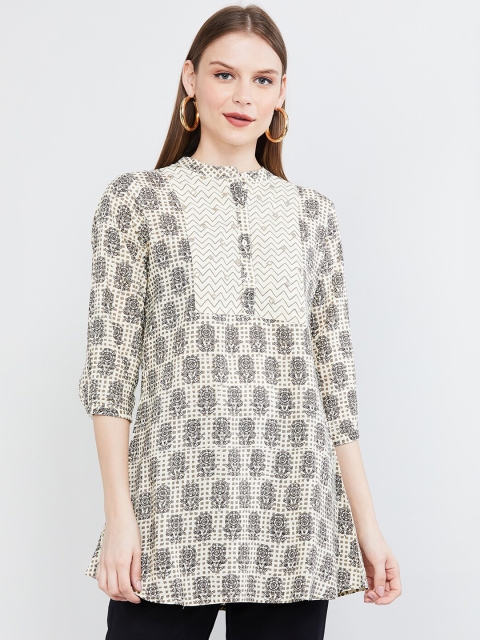 

max Beige Printed Tunic