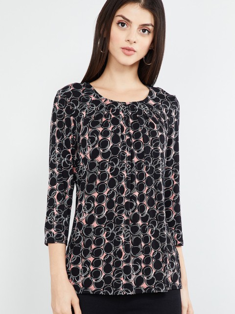 

max Women Black Printed Top