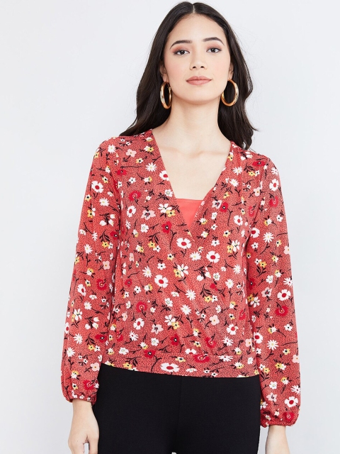 

max Women Red Printed Top