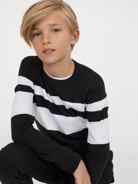 

H&M Black Fine-knit cotton jumper, Multi