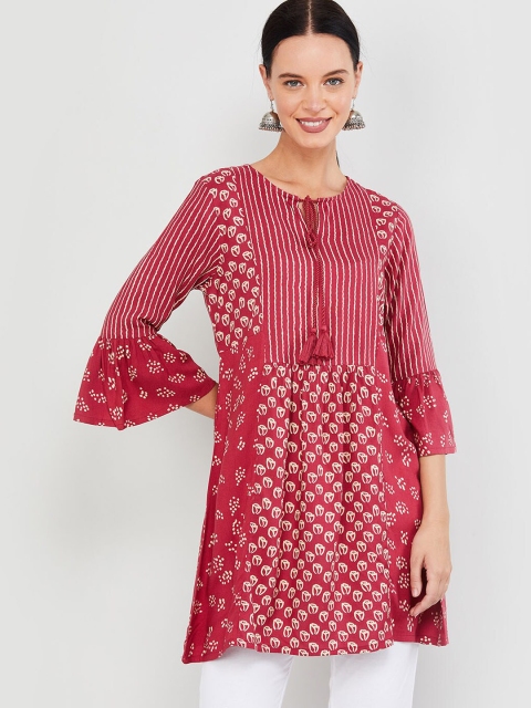 

max Women Maroon Printed Tunic