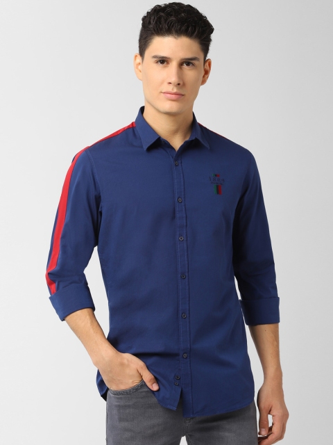 

Peter England Casuals Men Navy Blue Slim Fit Solid Casual Shirt