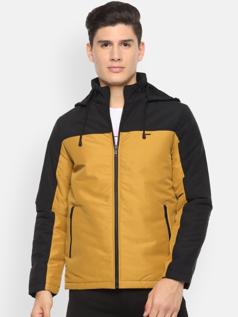 

Van Heusen Sport Men Yellow & Black Colourblocked Tailored Jacket