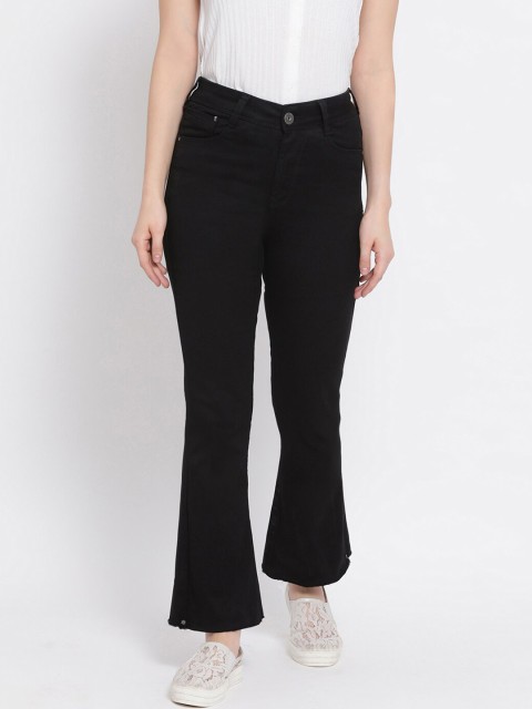 

Code 61 Women Black Bootcut High-Rise Clean Look Stretchable Jeans