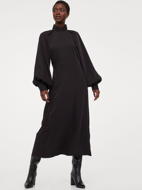 

H&M Stand-up collar dress, Black