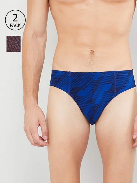 

max Men Pack Of 2 Printed Basic Briefs NOSAOP01, Red
