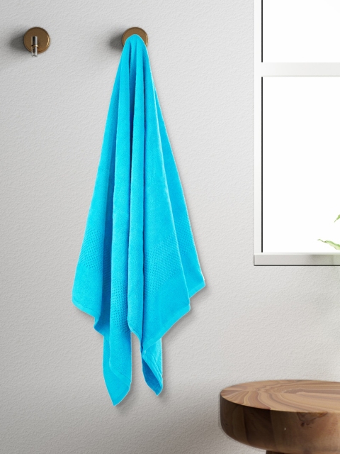 

SPACES Unisex Blue Solid Swift Dry Hawain Standard 450 GSM Bath Towel