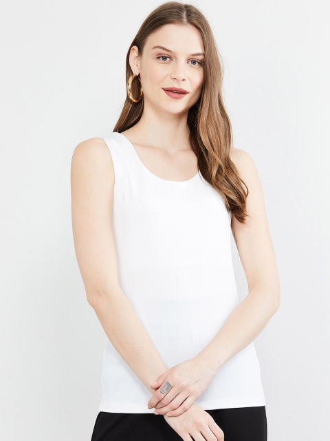 

max Women White Solid Top