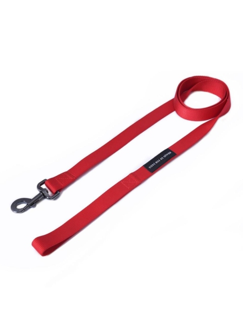 

Heads Up For Tails Red Self Striped Nylon Dog Leash