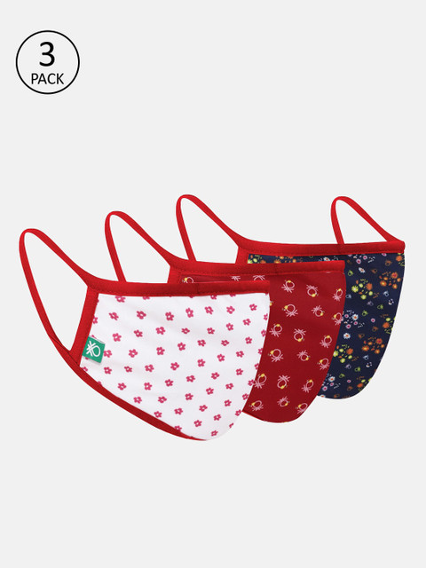 

United Colors of Benetton Adults Assorted Pack of 3 Reusable 3-Layer Outdoor Masks