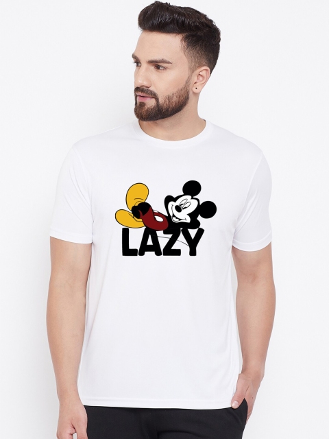 

wesquare Men White Printed Round Neck T-shirt