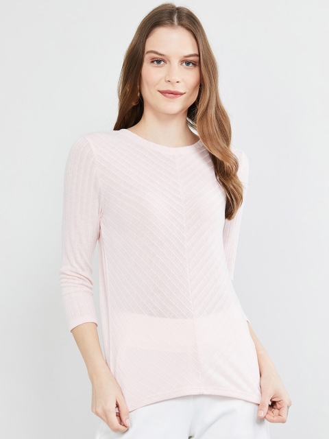

max Women Pink Solid Top