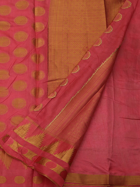 

Pothys Pink Woven Design Jute Silk Saree