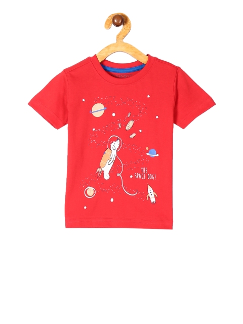 

Cherokee Boys Red Printed Round Neck T-shirt