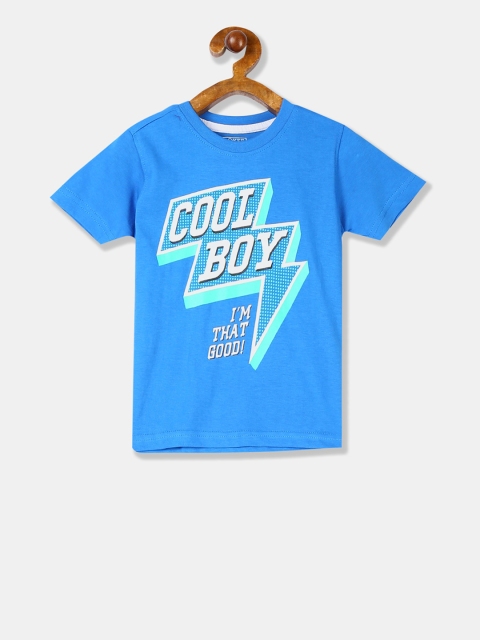 

Cherokee Boys Blue & White Printed Round Neck T-shirt