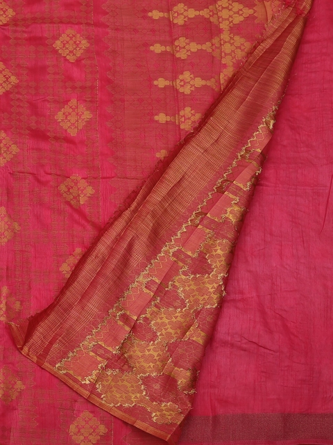 

Pothys Magenta Woven Design Jute Silk Saree