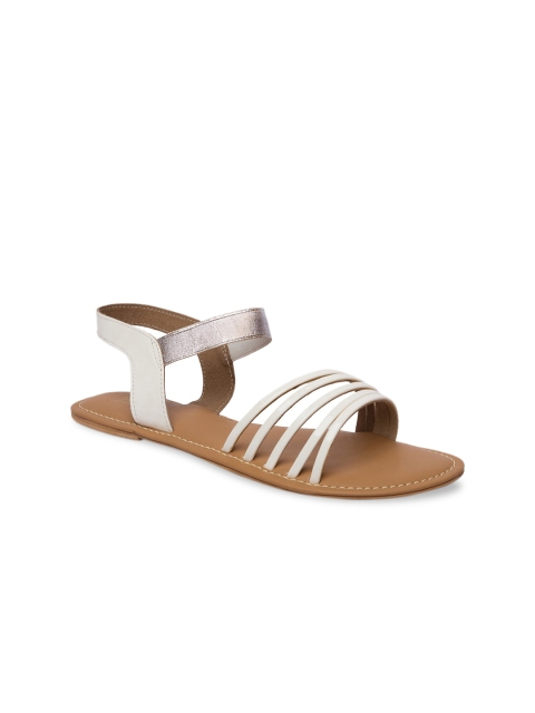 

Inc 5 Women White Solid Open Toe Flats