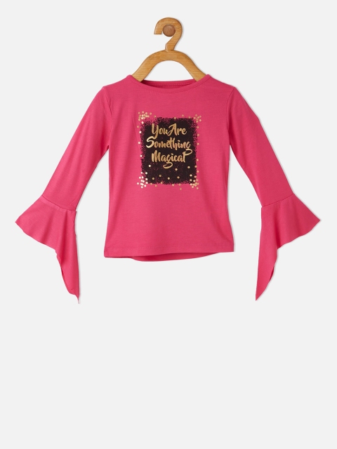 

VITAMINS Girls Pink Printed Top